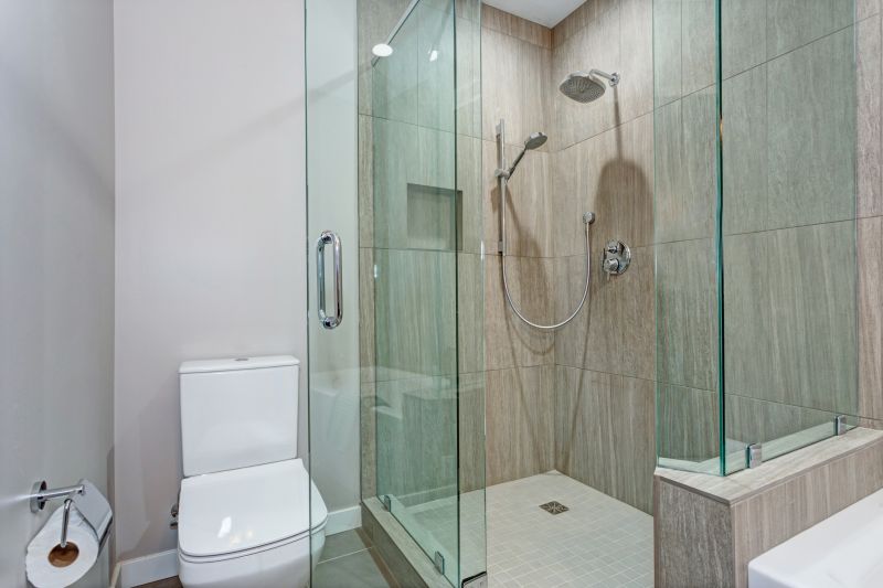 Contemporary Shower with Clear Glass