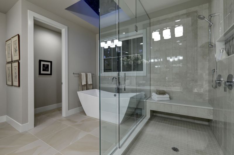 Contemporary Shower with Frameless Glass